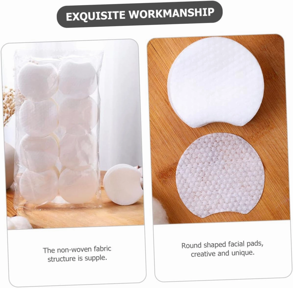 FRCOLOR 1200Pcs Disposable Makeup Remover Pads Pearl Pattern Make up Wipes for Face Thin Wipes Travel Makeup Wipes Face Cleansing Nails Polish Remover Cotton Pads-White
