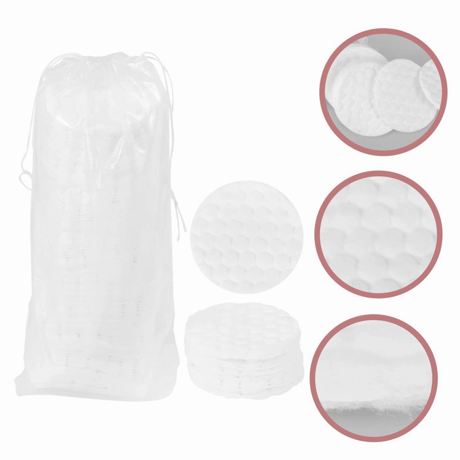 FRCOLOR 3pcs 1 Facial Cleansing Pads 100 Reusable Cotton Rounds for Makeup Removal Exfoliating Hydrating Compact for Travel