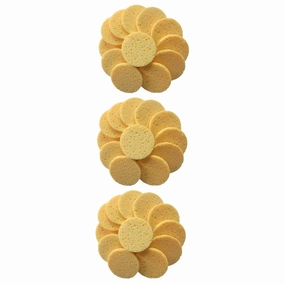 FRCOLOR 60pcs Skin-friendly Round Cotton Pads for Makeup Removal Soft Facial Cleansing Puff Skin Color Sponges Gentle Exfoliation Daily Use for All Types