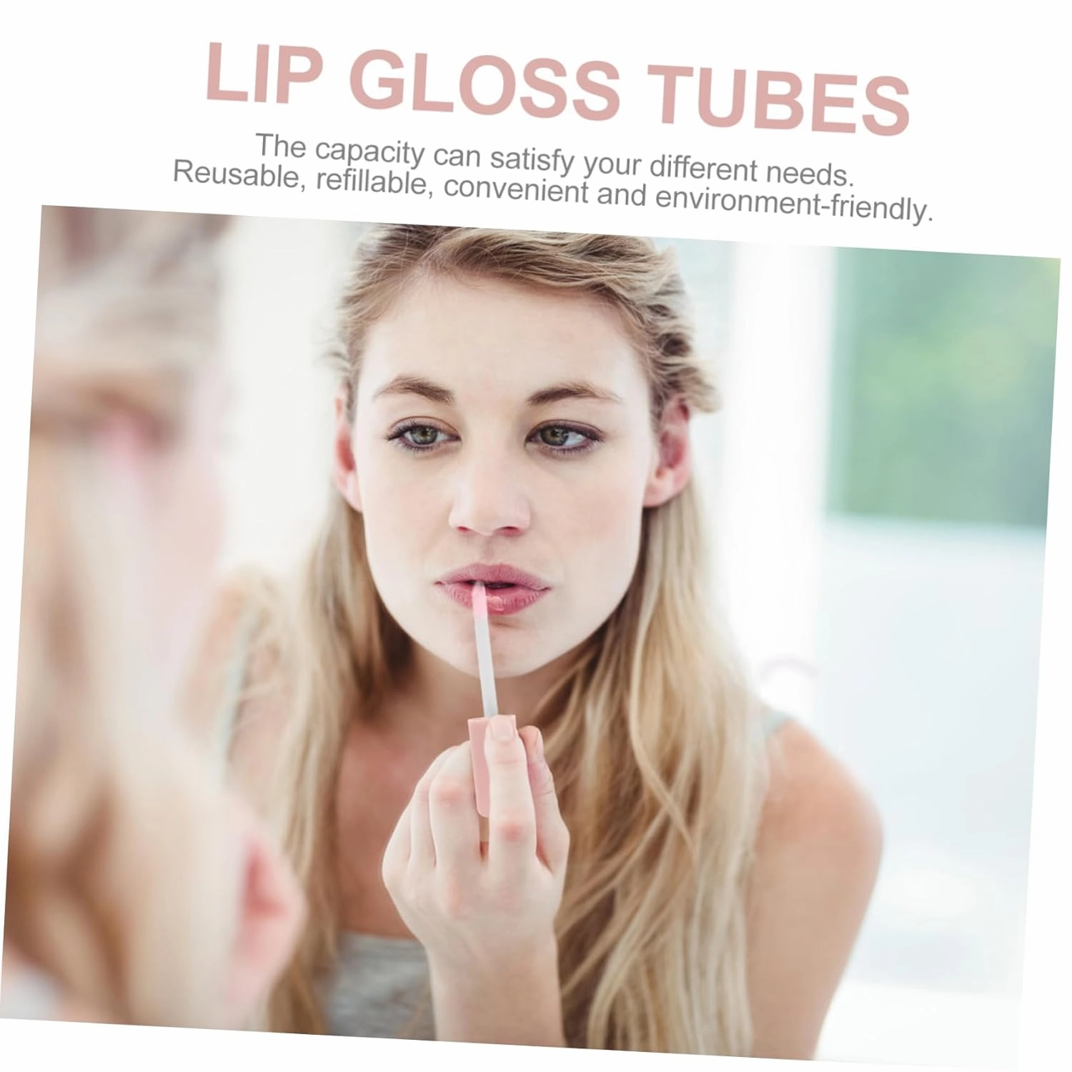 FRCOLOR 8 Pcs Frosted Lipstick Tube Cover Lip Container Set for Travel Lip Gloss Tubes