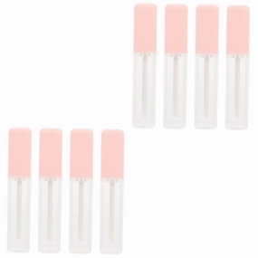 FRCOLOR 8 Pcs Frosted Lipstick Tube Cover Lip Container Set for Travel Lip Gloss Tubes