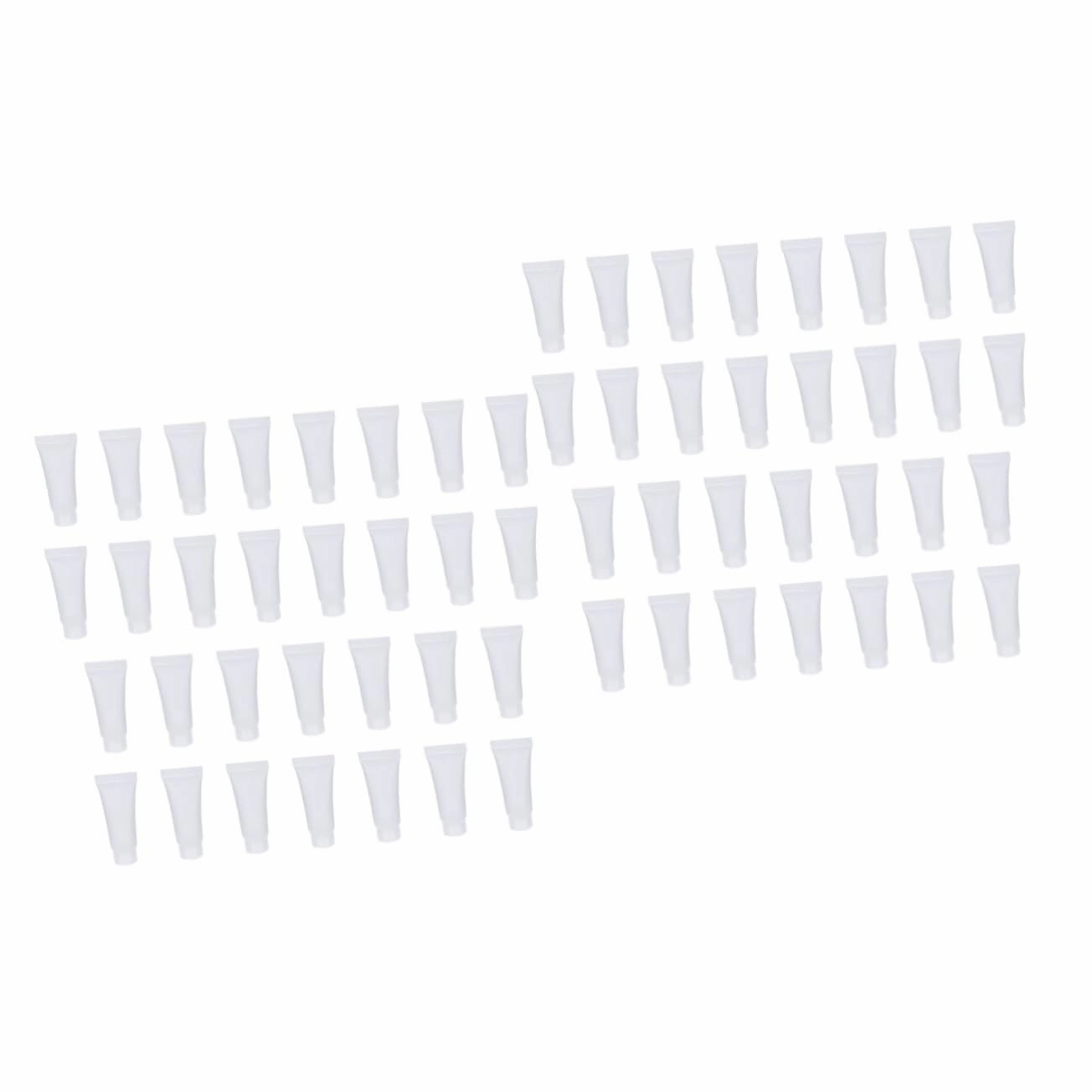 FRCOLOR Lip Gloss Containers 60 Pcs Makeup Bottle Clear Cosmetic Container Refillable Lotion Tube Lip Gloss Airless Pump Jar Kit Cream Tubes Small Perfume Spray Bottle Empty Cream Bottles Cream White