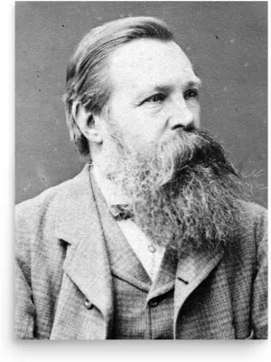 Friedrich Engels Poster Print - Wall Art for Home Decor Office Living Room Bedroom, No Frame, 12x16 inches