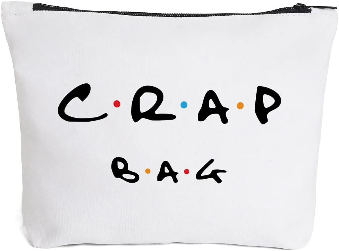 Funny gift Friend makeup bag, Best friend Cosmetic Bag, Friends Theme Natural Reusable Eco-Friendly Makeup Bag Gifts, for Women Men Best Friends Birthday Christmas Gift