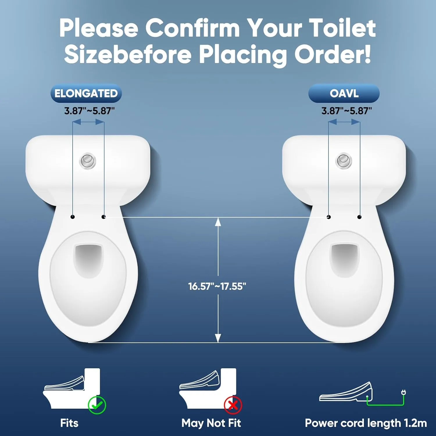 FVZ Bidet Toilet Seat Elongated Smart Heated Toilet Seat with Warm Water & Dryer, Feminine & Child Wash, Self-Clean Stainless Steel Nozzle, Adjustable Water Pressure, Slow Close Lid