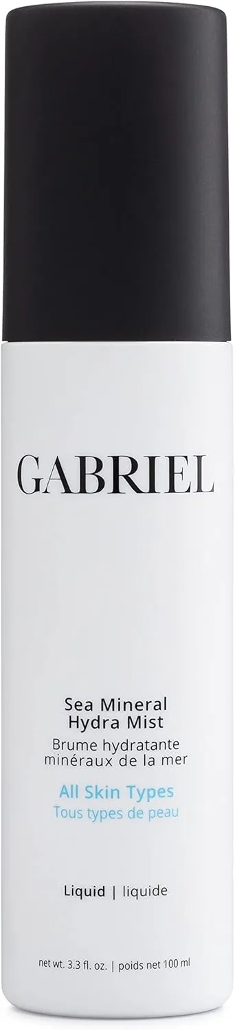 Gabriel Sea Mineral Hydra Mist, Natural, Paraben Free, Vegan, Cruelty-Free, Non GMO, Gently Tone and remineralize Skin with Blend of Active Ingredients from sea While Setting Makeup, 3.3 oz.