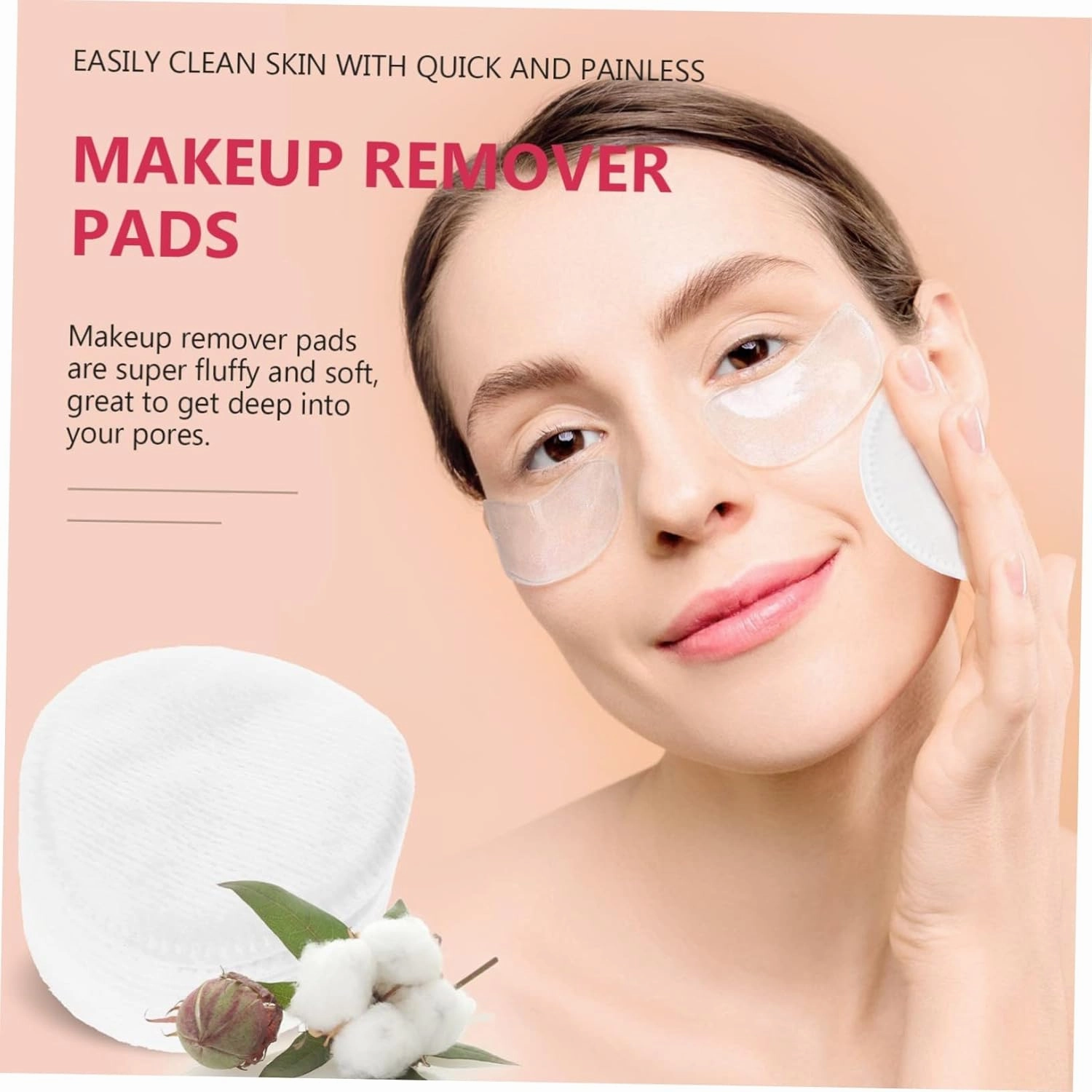 GALPADA 2sets 200pcs Cosmetic Cleaning Soft Thicken Facial Cleaning Pads for Gentle Makeup Removal for Daily Use and Skin Care Conveniently Packed OPP Bag 200pcs*2