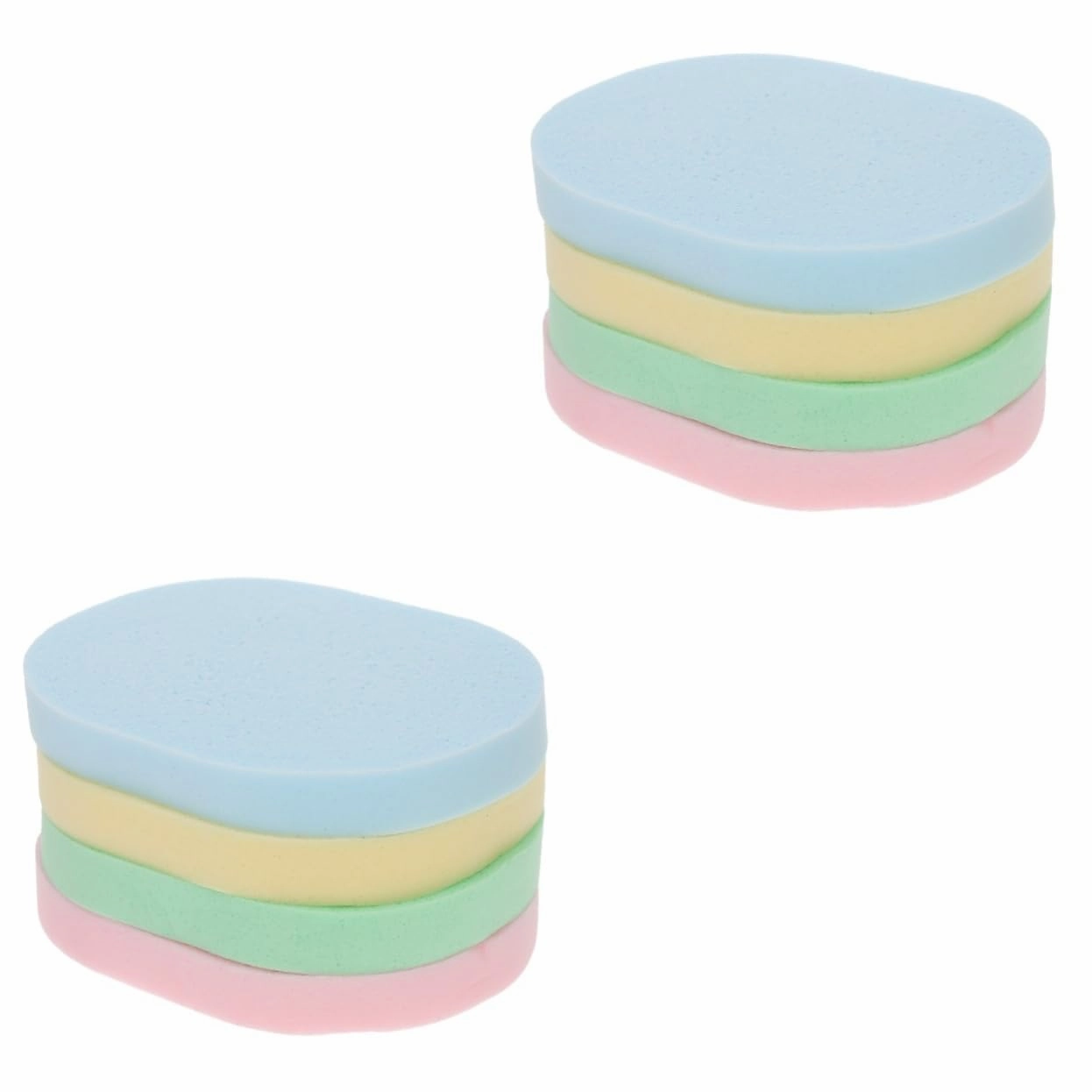 GALPADA 8pcs Oval Shaped Facial Sponges for Exfoliating and Makeup Removal Travel Face Scrubbers Pads for Daily Skin Care