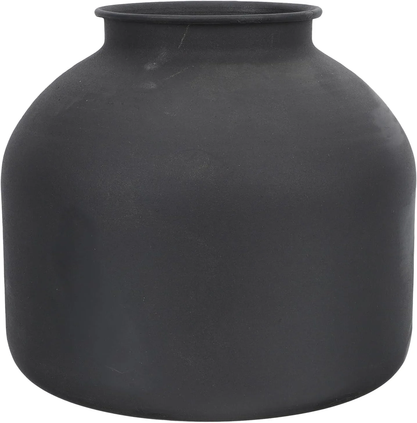 GANAZONO Metal Matte Flower Vase Small Black Vase for Flowers Iron Frosted Flower Arranging Vase for Table Centerpiece Home Shelf Office Garden Decor