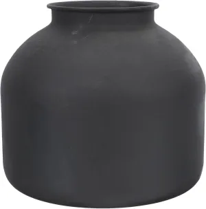 GANAZONO Metal Matte Flower Vase Small Black Vase for Flowers Iron Frosted Flower Arranging Vase for Table Centerpiece Home Shelf Office Garden Decor