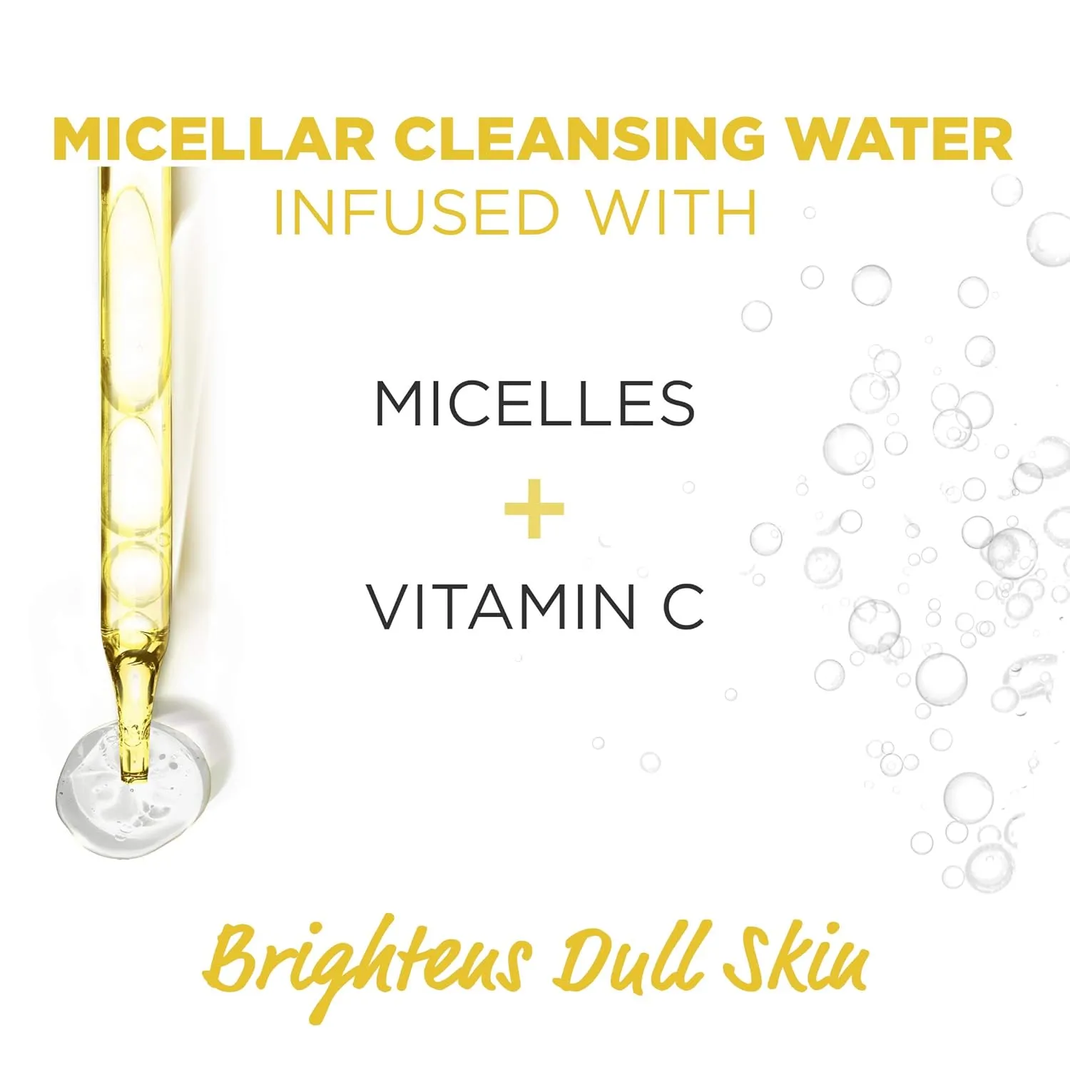 Garnier Micellar Water with Vitamin C, Facial Cleanser & Makeup Remover, Brightening & Hydrating, For All Skin Types, Vegan, Cruelty Free, 13.5 Fl Oz (400mL), 2 Count