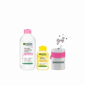 Garnier Micellar Duo Bundle   Free Cotton Pouch