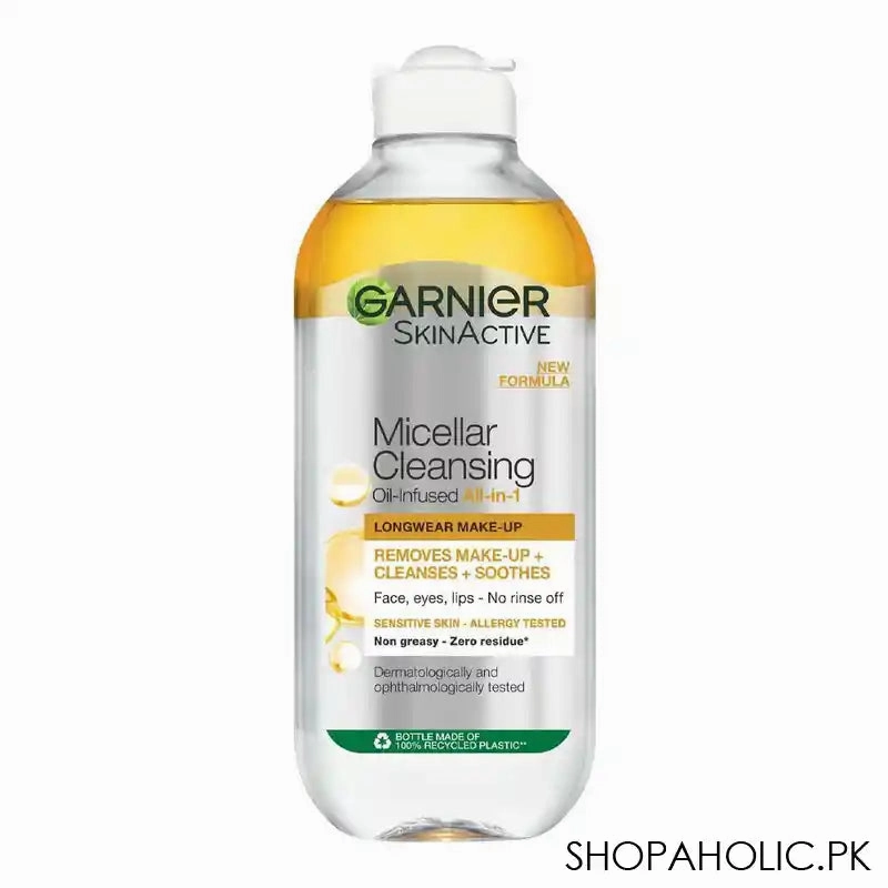 Garnier Skin Active Micellar Cleansing Oil Infused Water All-in-1 Longwear Make Up, UK, 400ml