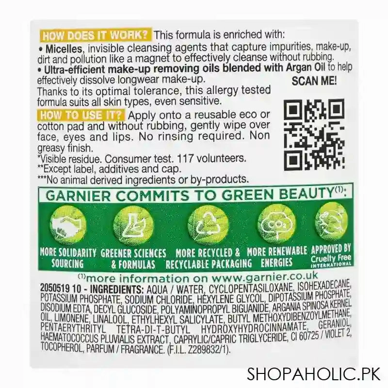 Garnier Skin Active Micellar Cleansing Oil Infused Water All-in-1 Longwear Make Up, UK, 400ml