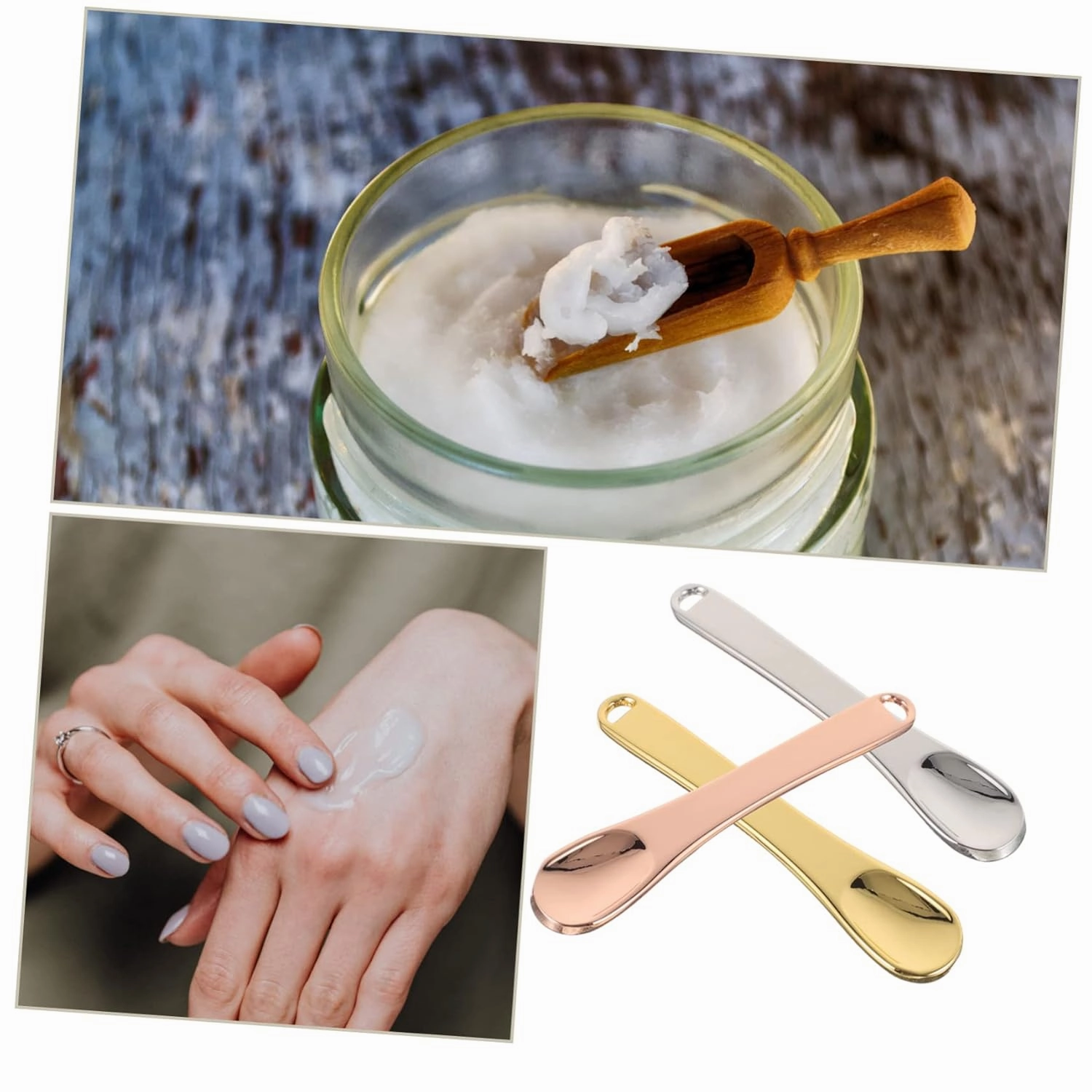 Gatuida 4sets Facial Makeup Spatula Mini Skincare Tool for Cream Spreading and Reusable 3pcs*4