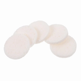Gatuida 50pcs Facial Cleaning Sponges for Makeup Removal Reusable Cellulosic Face Pads Soft and Comfortable for Daily Cleansing White Sponges