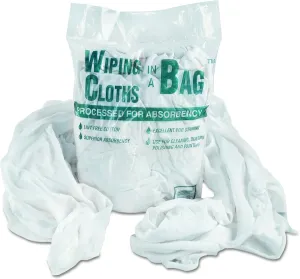 General Supply N250CW01 Bag-A-Rags Reusable Wiping Cloths, Cotton, White, 1lb Pack