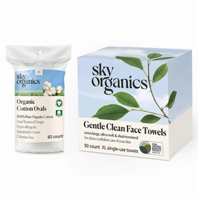 Gentle Clean Face Towels & Cotton Oval Pads