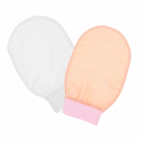 Gentle Exfoliating Korean Mitts Body Scrub Mitts 2pcs Silk Soft Washcloth for Skin Care