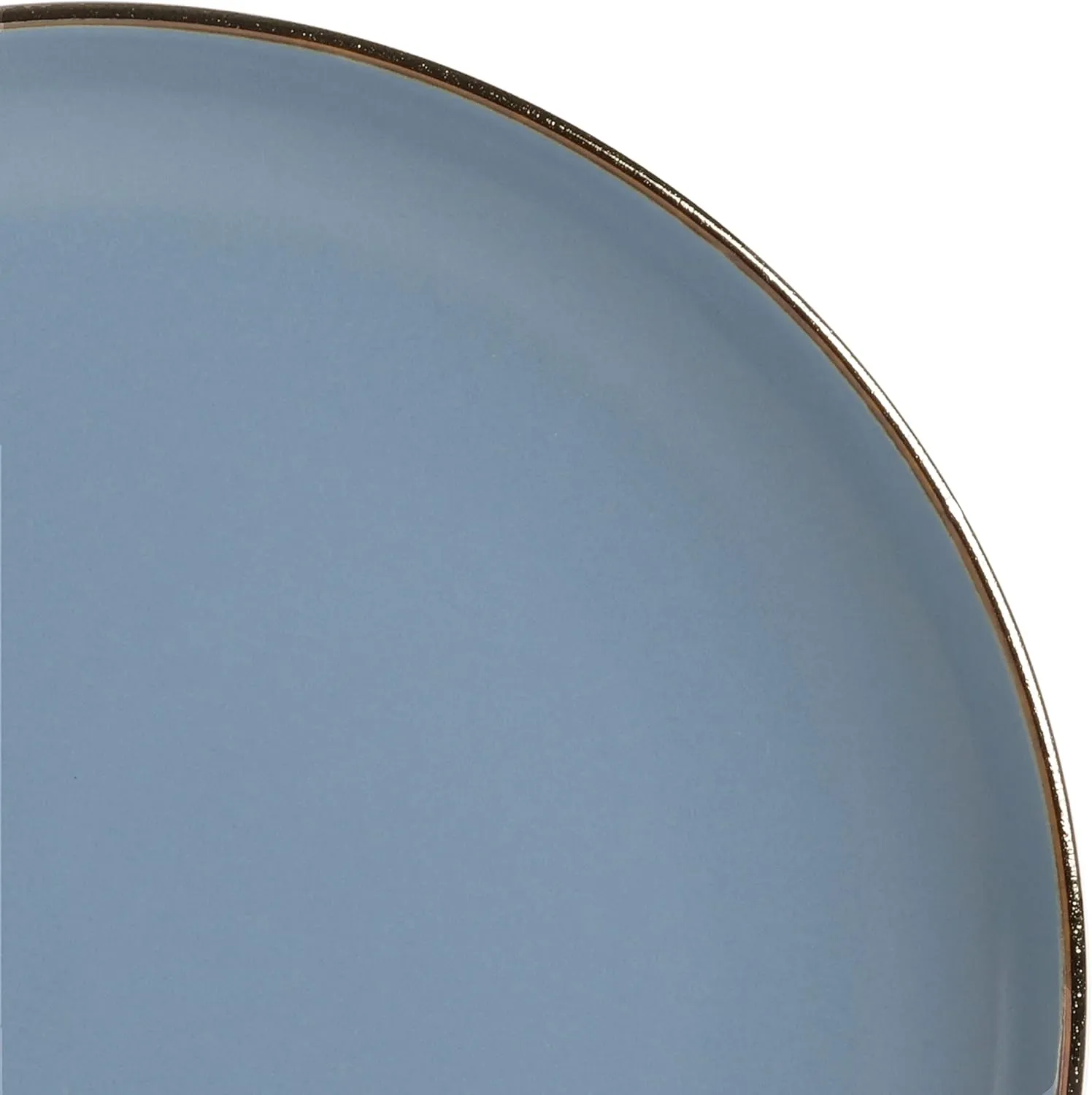 Gibson Home Rockaway Round Stoneware Dinnerware Set, Service for 4 (16pcs), Matte Blue