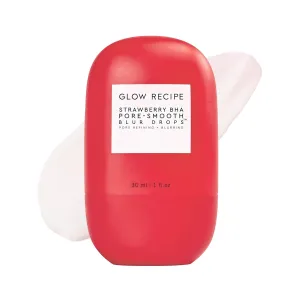 Glow Recipe Strawberry BHA Serum   Poreless Face Primer for Makeup - Silicone-Free Blurring Matte Primer to Reduce Shine & Prolong Wear - Hybrid Korean Skin Care for Oil Control & Smooth Texture, 30ml