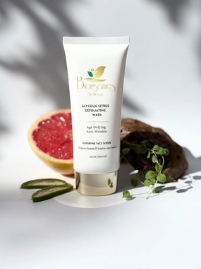 Glycolic Acid Facial Exfoliating Wash, Natural Citrus and Aloe Formula