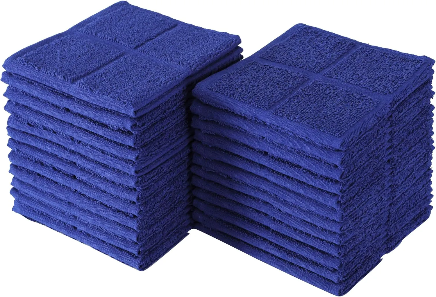 Glynniss Kitchen Dish Cloths Highly Absorbent Dish Rags 100% Cotton Wash Cloths for Washing Dishes (Blue, 24)