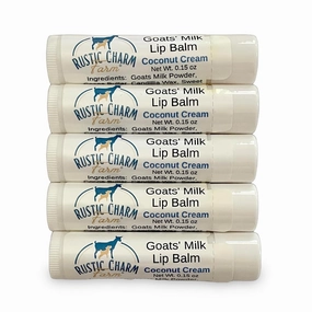 Goats Milk Lip Balm 5 pack (Coconut Cream)