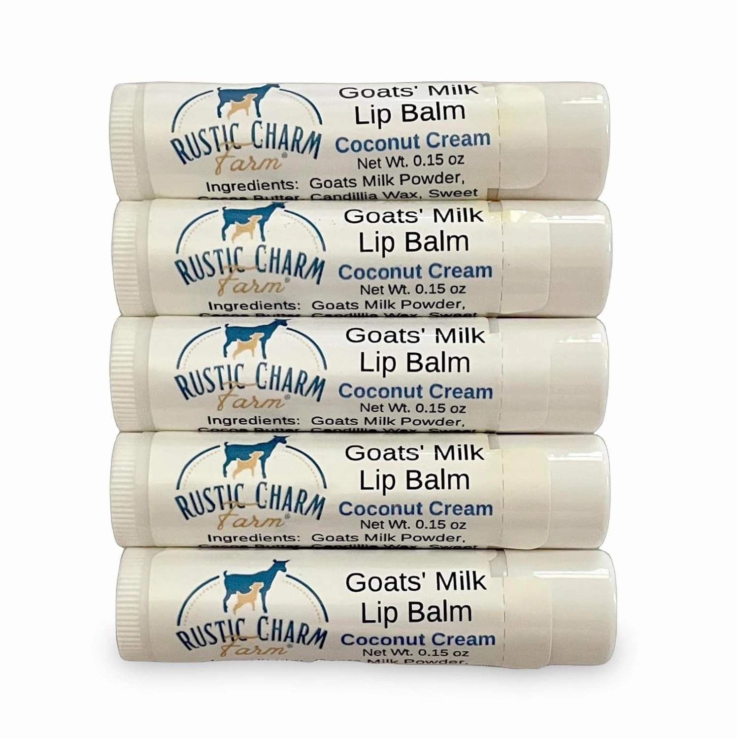 Goats Milk Lip Balm 5 pack (Coconut Cream)