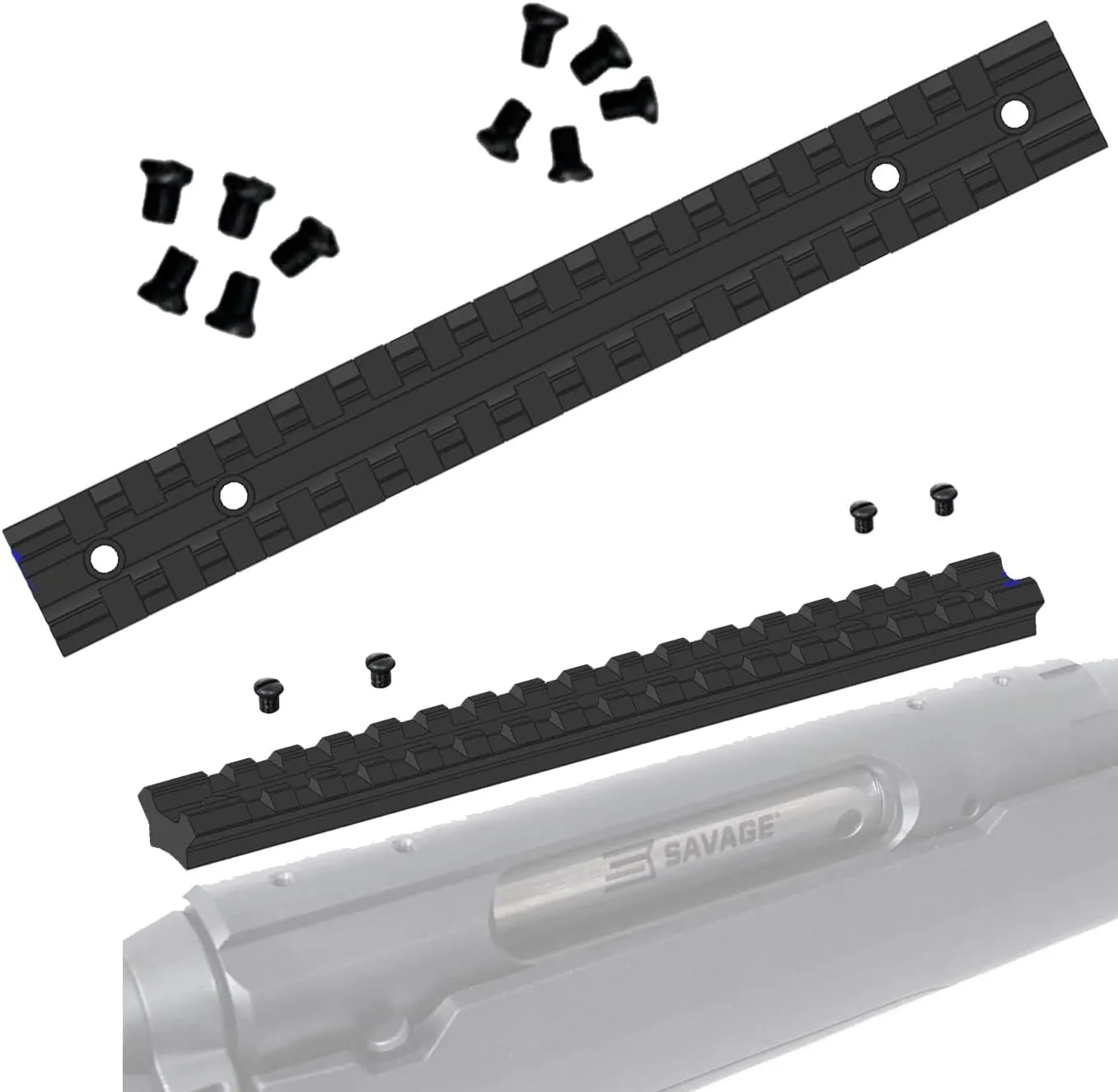 Gotical Compatibility Picatinny Rail Mount Built specifically for Savage Axis/Axis II/Edge Rifle #6 and #8 Screws for Compatibility