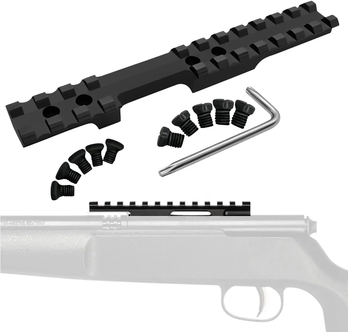 Gotical Picatinny Rail Mount for Savage Rascal Rifles with Ejection Port Cut-Out