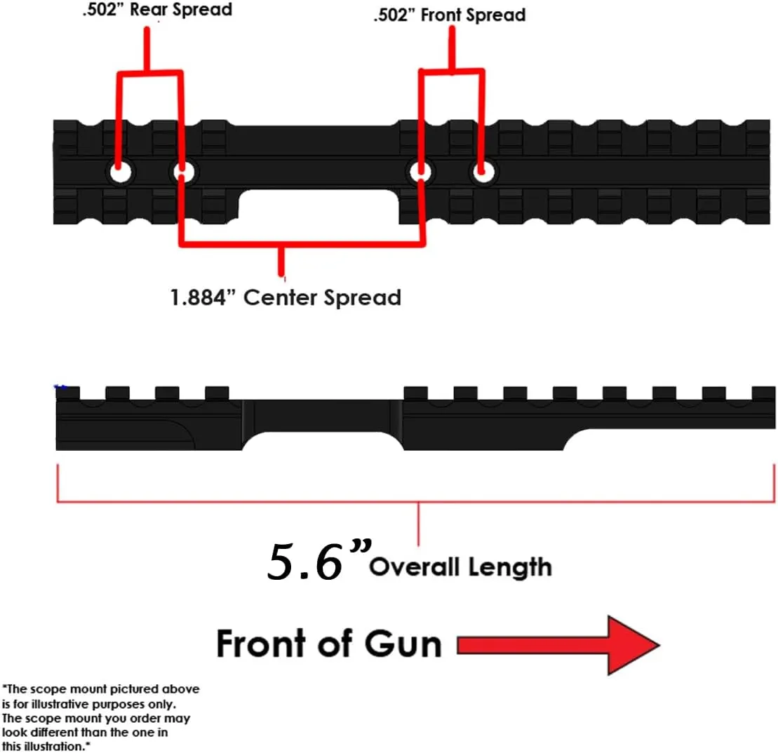 Gotical Picatinny Rail Mount for Savage Rascal Rifles with Ejection Port Cut-Out