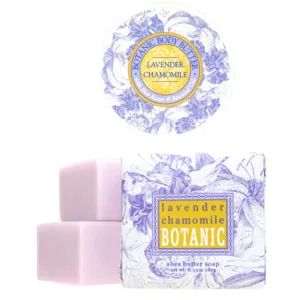 Greenwich Bay Lavender & Chamomile Spa Gift Set – 2 Soap Bars 6.35 oz   1 Body Butter (8 oz .Shea Butter & Essential Oils. Gift for Birthdays, Christmas, Mother’s Day, Bridal Showers, Anniversaries