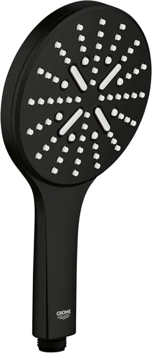 GROHE 265452430 Rainshower SmartActive Handshower 1.75 GPM, 3 Sprays, Matte Black