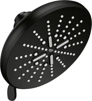GROHE 267892430 Rainshower SmartActive 6.5" Showerhead 1.75 GPM, 3 Sprays, Matte Black