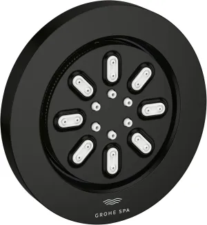 GROHE 268442430 Rainshower Body Spray, Round, Matte Black, 0.9 GPM, 2 Sprays
