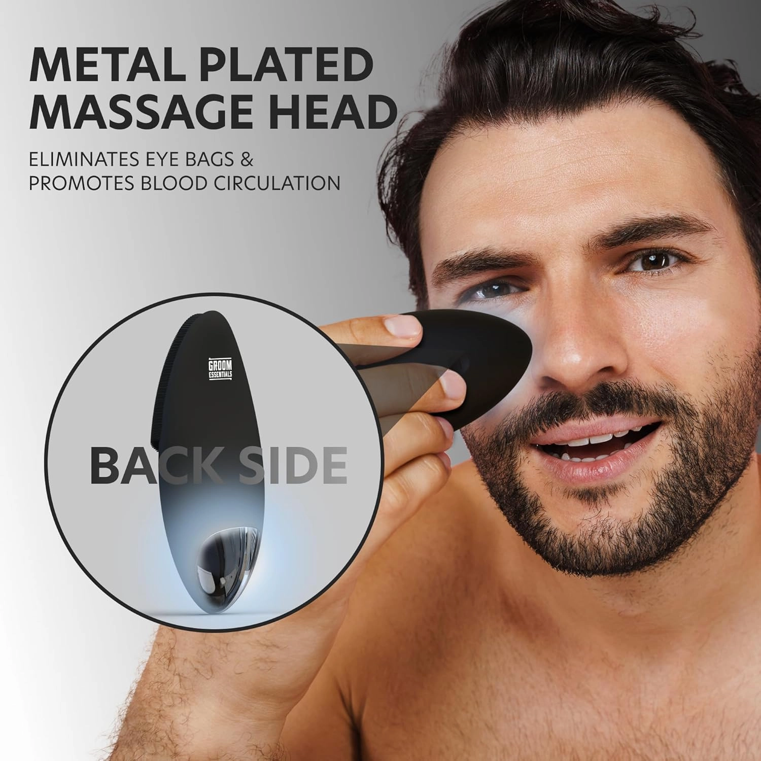 Groom Essentials Rechargeable Silicone Face Scrubber Face Massager Tool Waterproof, Sonic Facial Cleansing Brush Skincare, Eye Massager, Face Exfoliator, Face Brush, Skin Care Tools