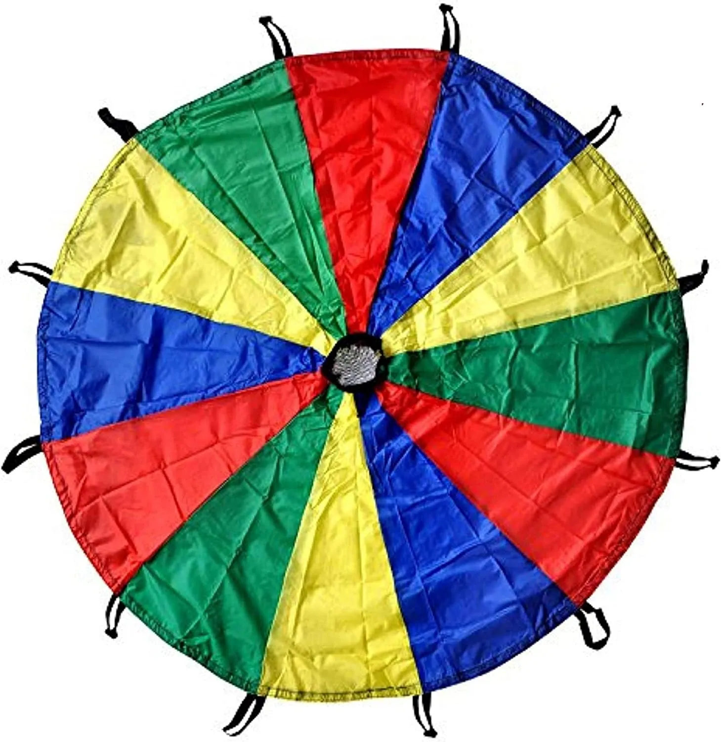 GSi Kids Play Parachute 24 Ft, 30Ft, 35Ft Toy with Handles and Carry Bag for Cooperative Play and for Upper-Body Strength | Multi-Colored
