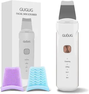 GUGUG Skin Scrubber 4-in-1 Waterproof Facial Spatula for Deep Cleansing, Blackhead Removal Tools, Pore Cleaner for Face