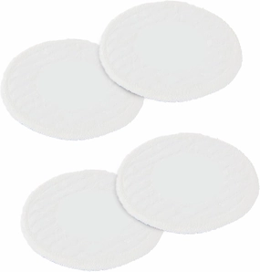 H2O HD Dual Buff Pack of 4 Replacement Microfibre Cloths - Cleaning Pads for Steam Cleaners - Optimise Your Cleaning Power with Pads Specifically Designed for Your H20 HD Dual Buff Mop
