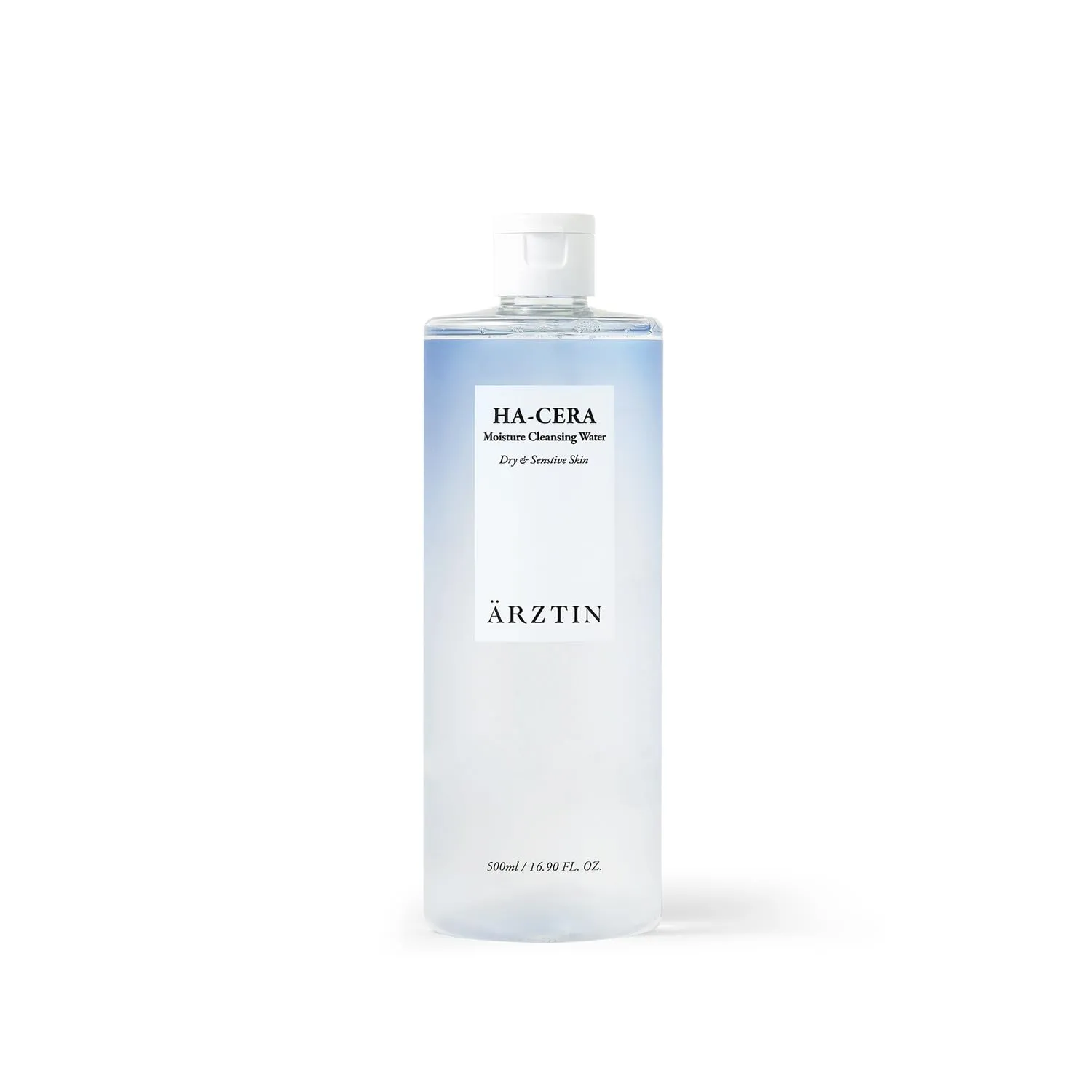 HA-CERA Moisture Cleansing Water, 16.9 fl oz, I Makeup Remover Cleanser, Gentle Face, Hyaluronic Acid, Ceramide Gentle Facial Moisture Makeup Remover Water