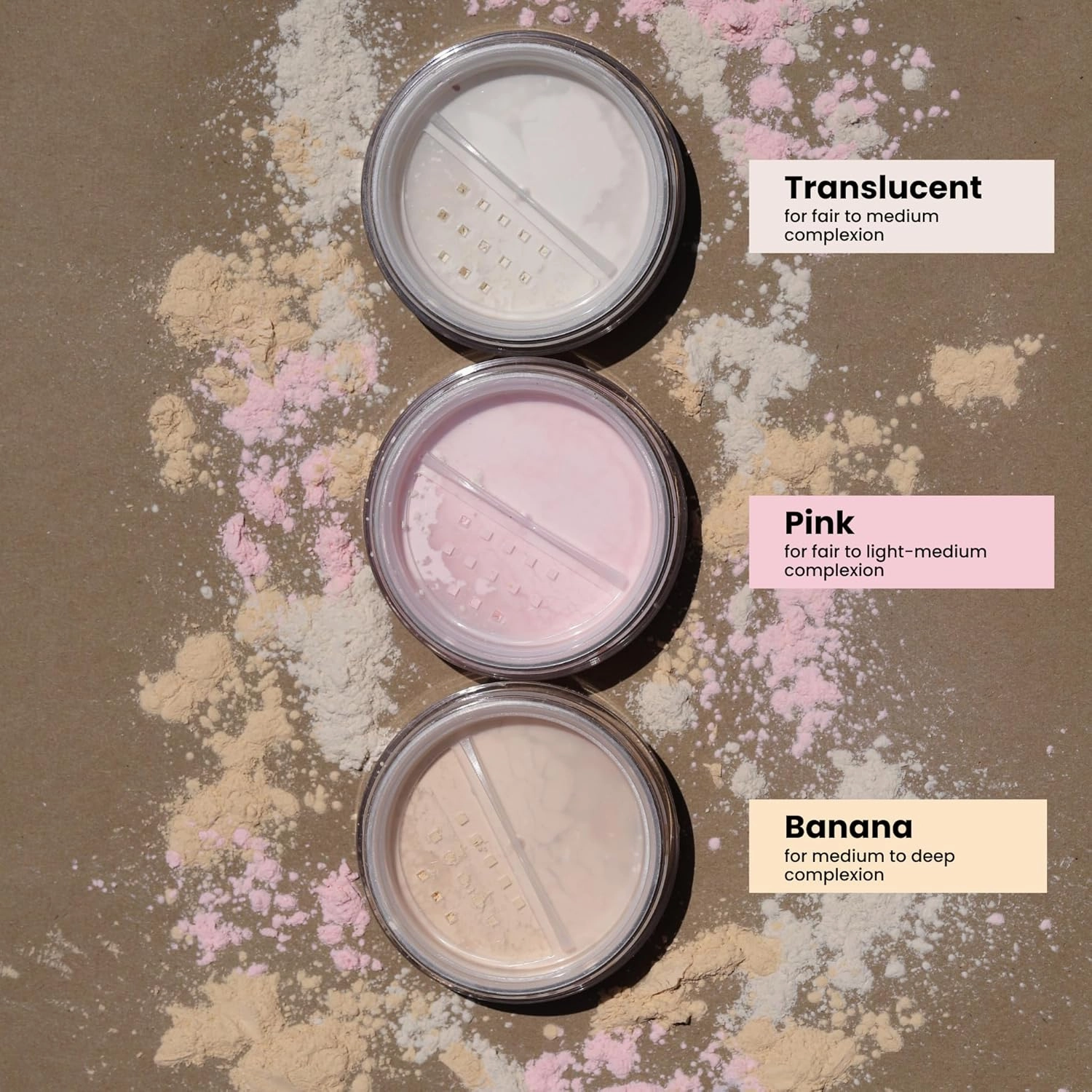 Half Caked Star Bright Loose Setting Powder, Included Puff, Vegan & Cruelty-Free (Pink, 8.2g)