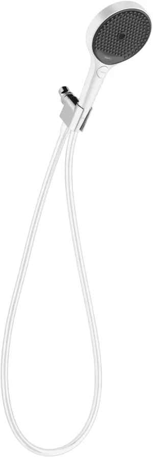 hansgrohe Rainfinity 5-inch Handheld Shower Head Set 3-Spray PowderRain, Intense PowderRain, MonoRain with Hose in Matte White, 1.75 GPM, 26914701