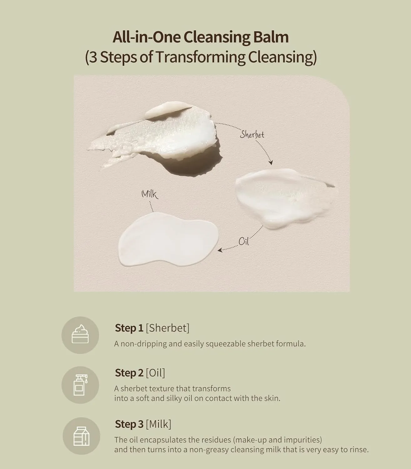Heart Percent Commas On Life Clarifying Cleansing Balm, Sherbet-Oil-Milk Transforming Makeup Remover Vegan Daily Face Wash Cleanser for All Skin Types, 80ml (2.7oz)