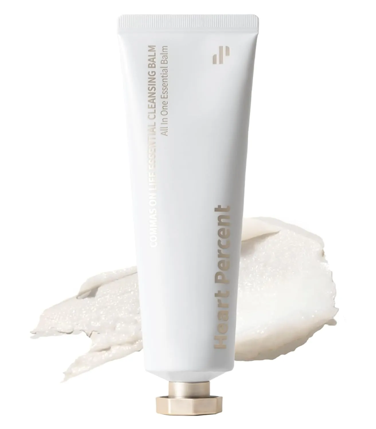 Heart Percent Commas on Life Essential Cleansing Balm, Sherbet-Oil-Milk Transforming Makeup Remover Vegan Daily Face Wash Cleanser for All Skin Types, 80ml (2.7oz)