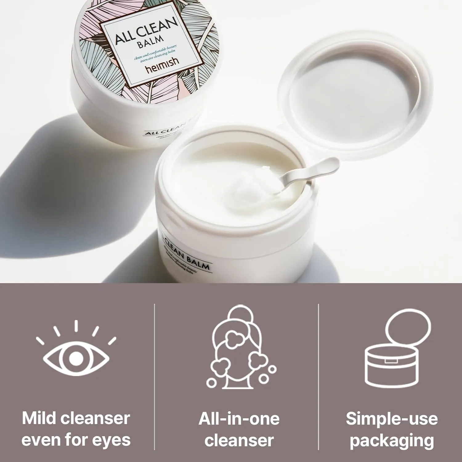 HEIMISH All Clean Balm - Cleansing Balm, Waterproof Makeup Remover, Face Cleanser, Oil Based Cleanser, Korean Skincare with Natural Aroma Oil, Vegan, For All Skin Types, 4.0fl.oz/120ml, 2 Packs