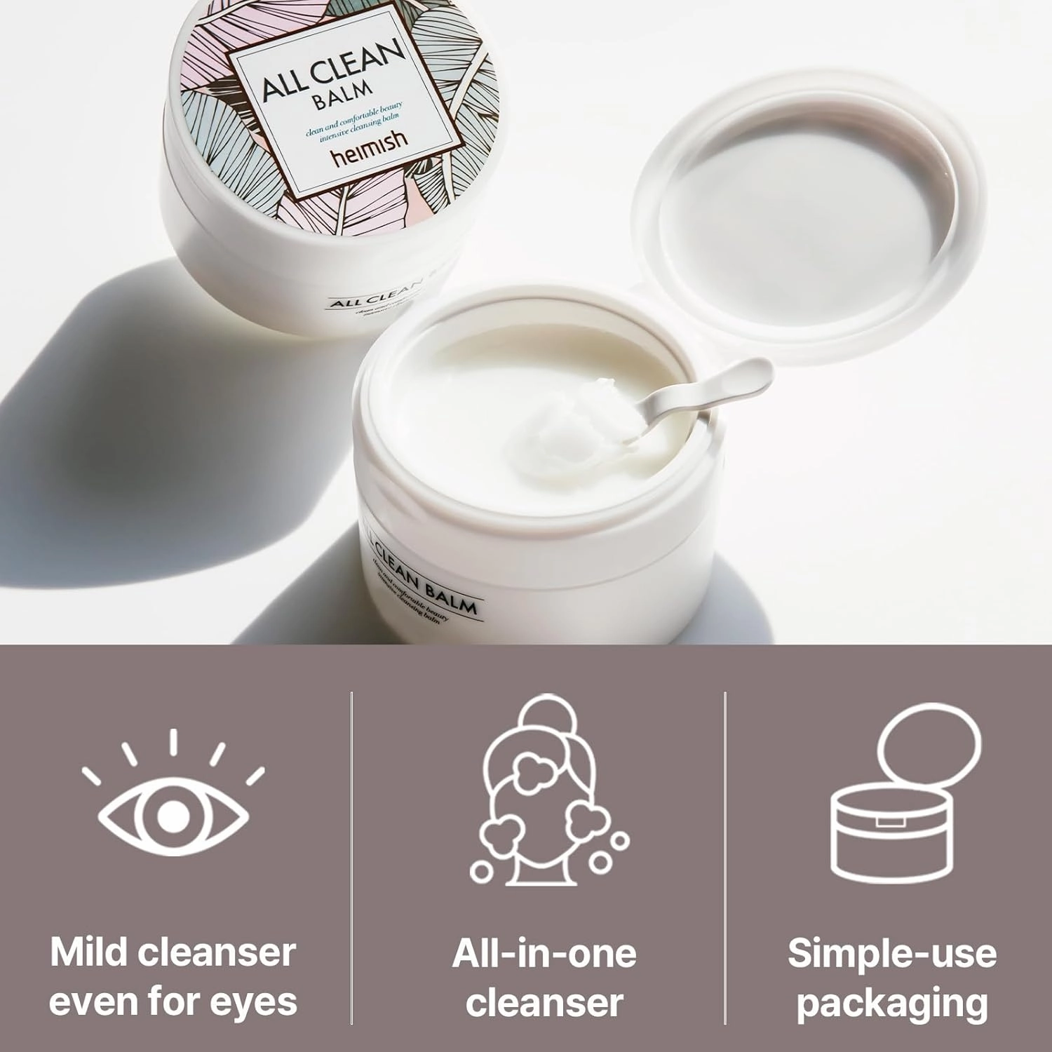 HEIMISH All Clean Balm Set (Original & Mandarin) - Cleansing Balm, Waterproof Makeup Remover, Face Cleanser, Oil Based Cleanser, Korean Skincare with Natural Aroma Oil (Original & Mandarin)