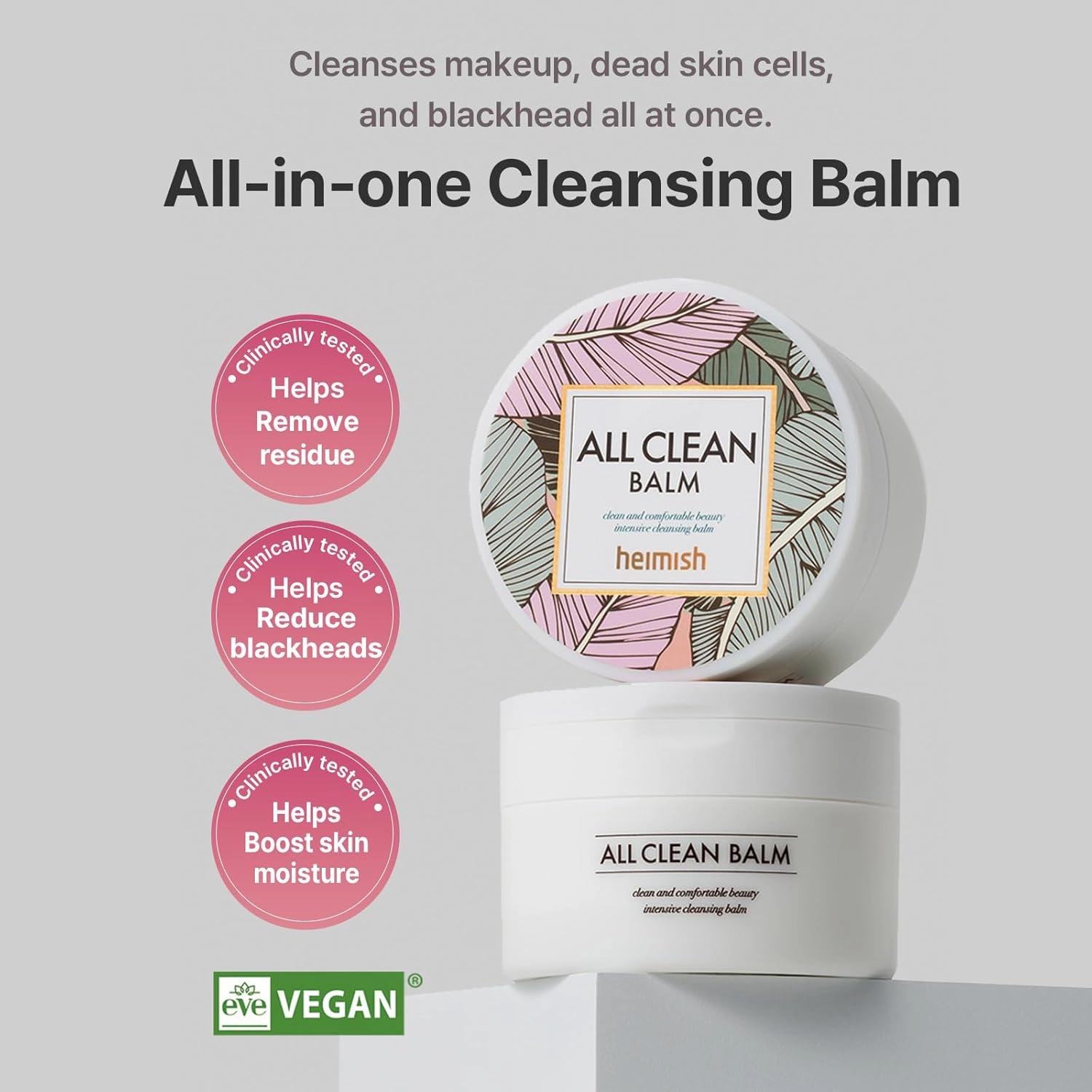 HEIMISH All Clean Balm Set (Original & Mandarin) - Cleansing Balm, Waterproof Makeup Remover, Face Cleanser, Oil Based Cleanser, Korean Skincare with Natural Aroma Oil (Original & Mandarin)