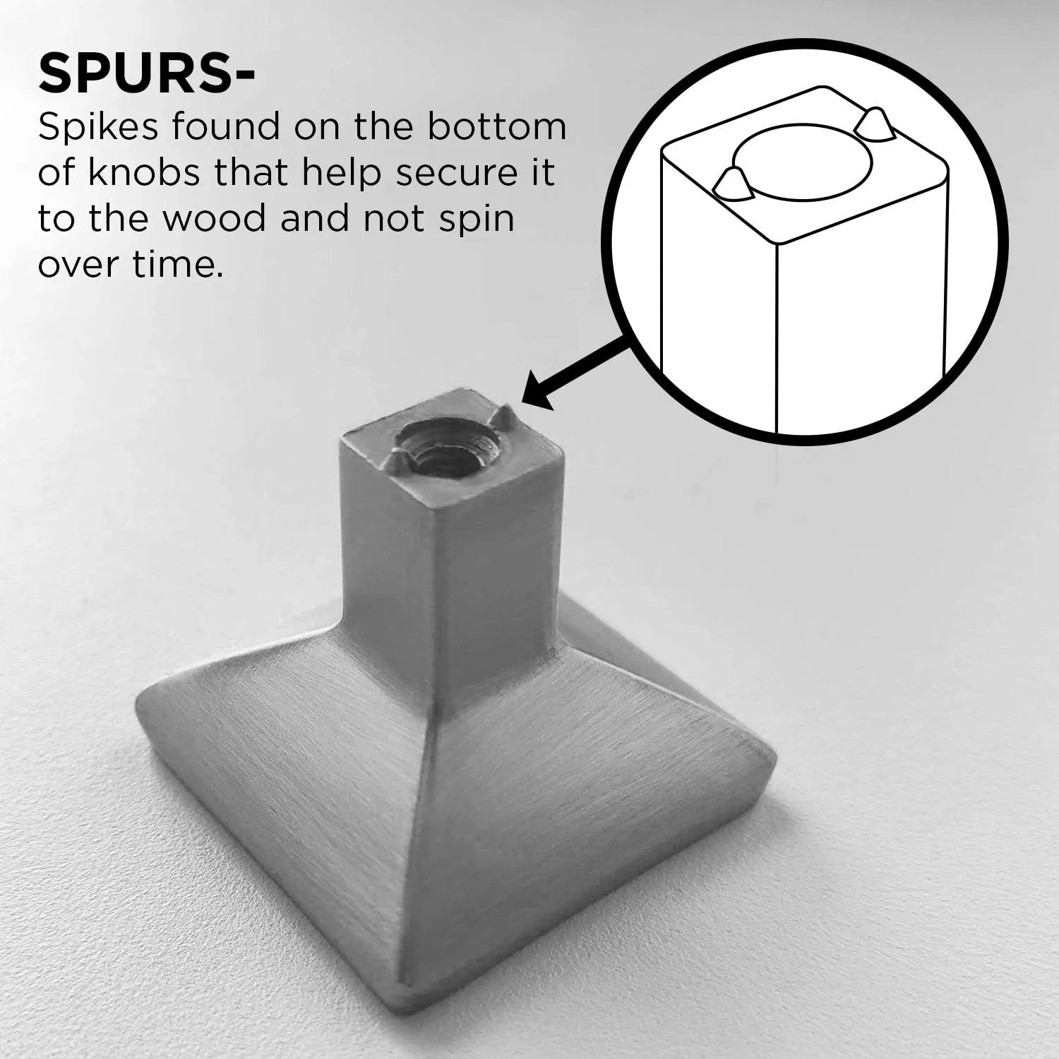 Hickory Hardware Studio Collection Knob 1-1/4 Inch Square Matte Black Finish (10 Pack)