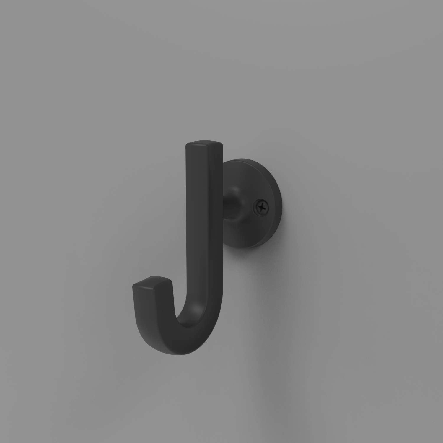 Hickory Hardware H077888MB-5B Woodward Collection Hook 1-1/8 Inch Center to Center Matte Black Finish (5-Pack)